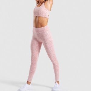 Gymshark Flyer Texture Leggings in Brick Marl